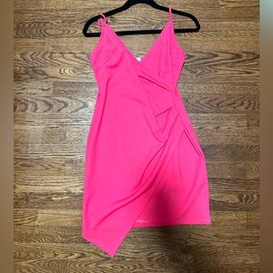 Hot Pink Asymmetrical Dress